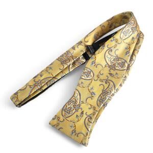 Setazone Yellow Silk Bow Tie Paisley Men's Adjustable Self-Tie Formal Dapper